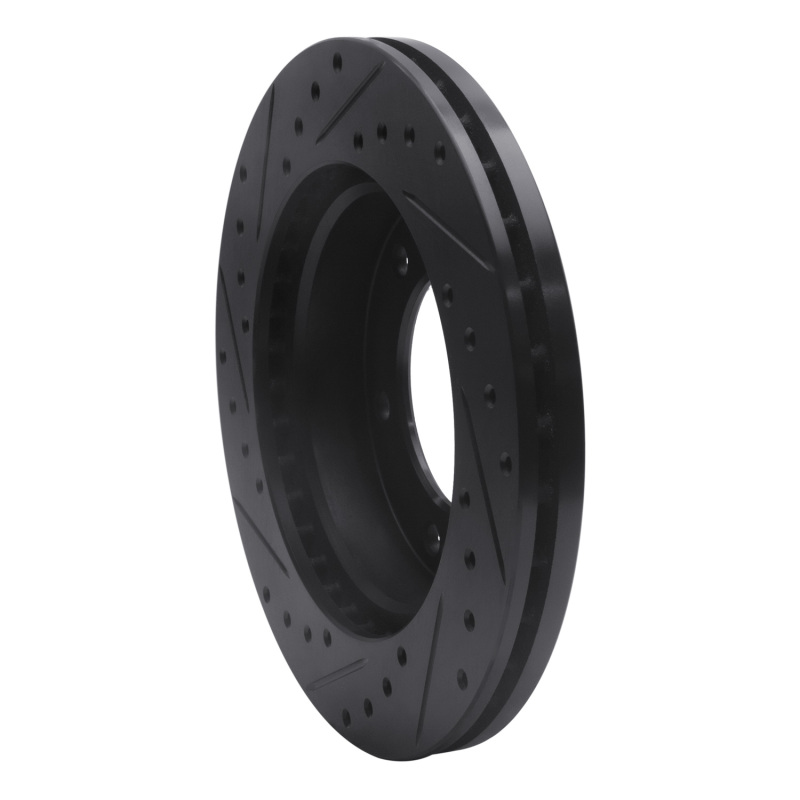 Honda Passport Brake Rotor (1) - Front Right - R1 Concepts - Drilled & Slotted - Black - `01-`04